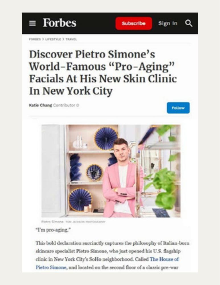 Discover Pietro Simone’s World-Famous “Pro-Aging” Facials At His New Skin Clinic In New York City