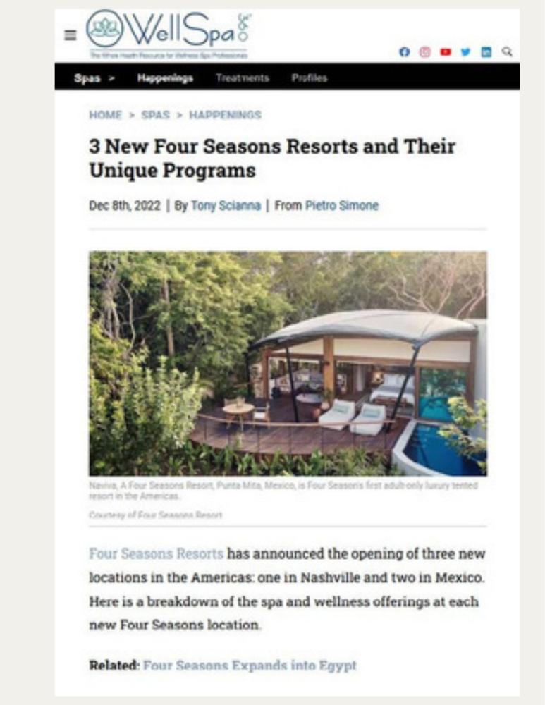 3 New Four Seasons Resorts and Their Unique Programs