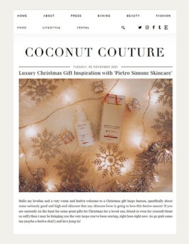 Luxury Christmas Gift Inspiration with ‘Pietro Simone Skincare’
