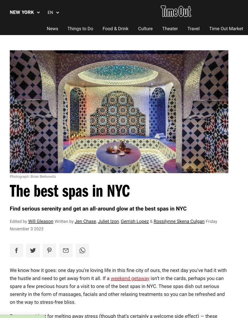 The best spas in NYC to visit for some R&R